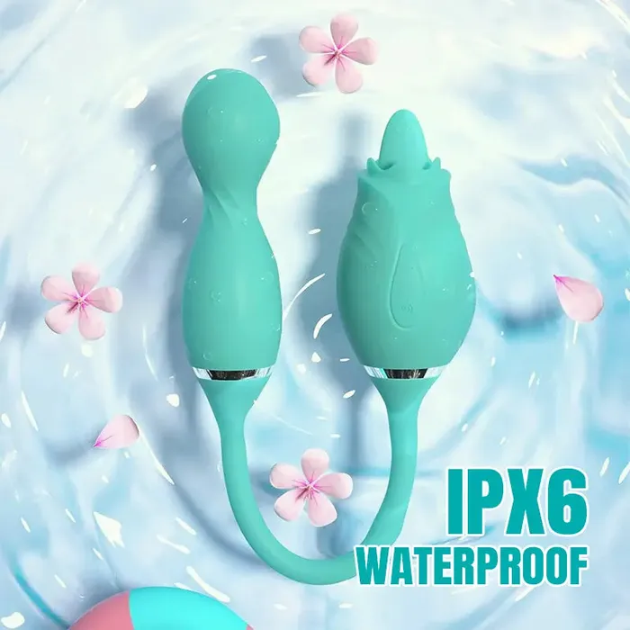Female Sex Toys Inyarose Rose Tongue Clitoral GSpot Vibrator