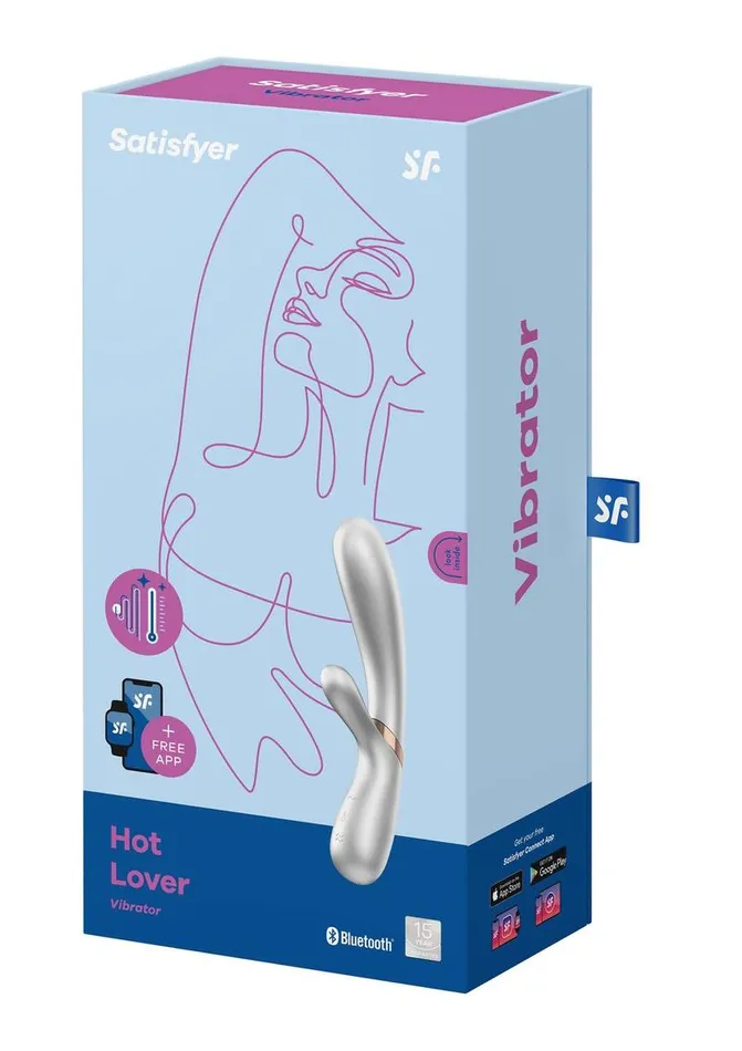 Satisfyer Hot Lover Rechargeable Silicone Warming DualStim Vibrator Satisfyer Female Sex Toys